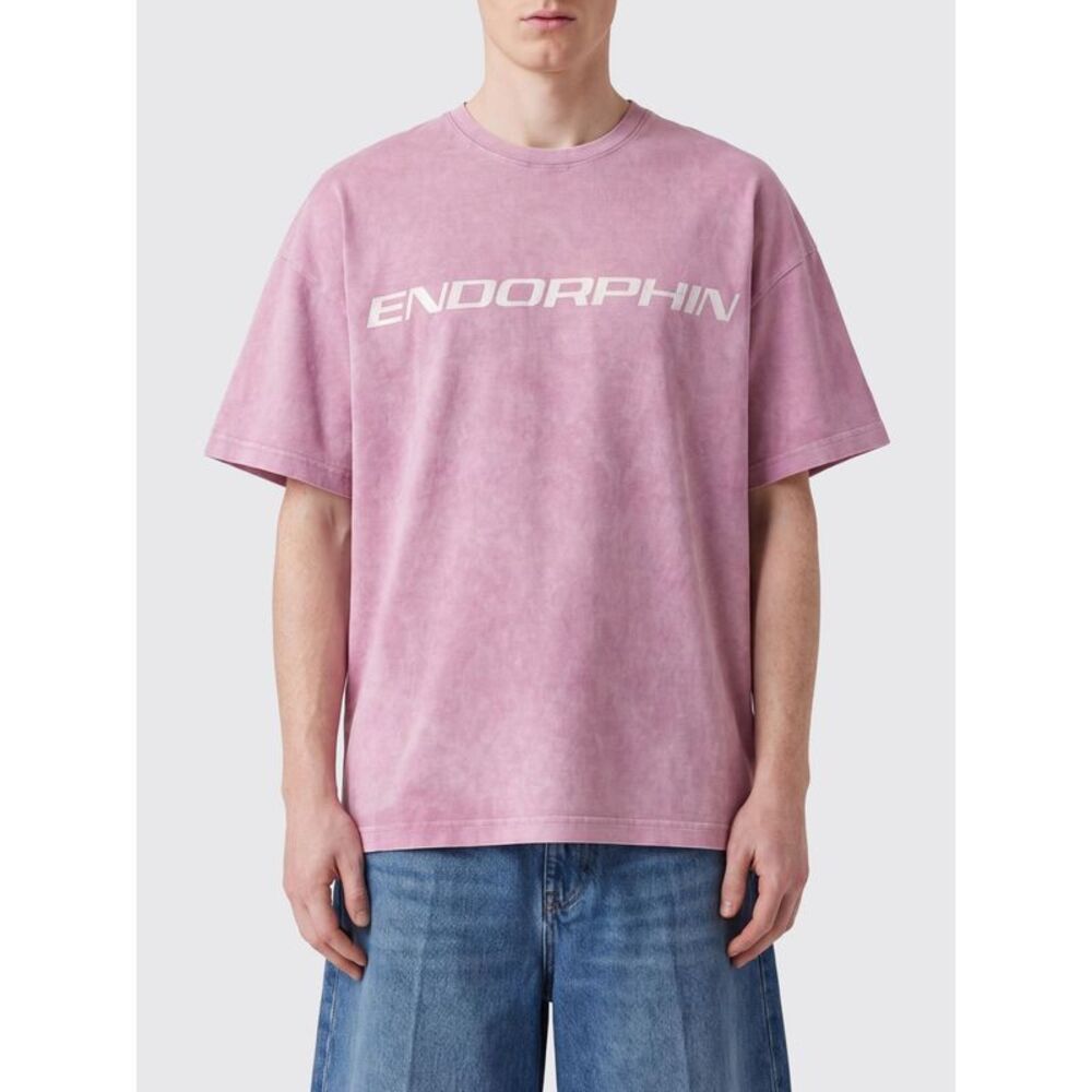 Msgm Men Msgm Men's Cotton T-Shirt With Slogan Print And Dropped Shoulders